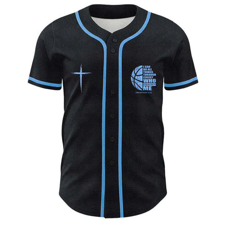 Christianartworkshop Basketball I Can Do All Things Through Christ Unisex Baseball Jersey - image 8