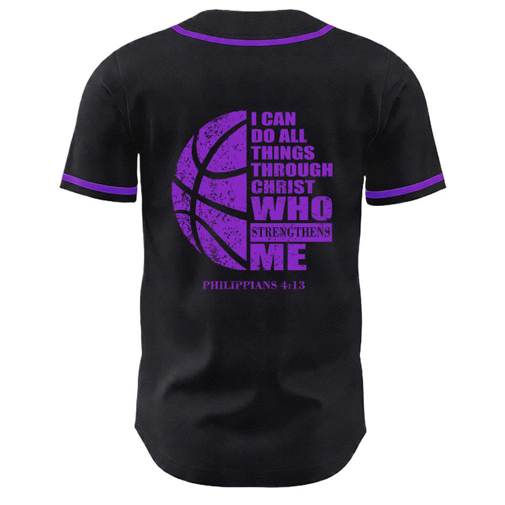Christianartworkshop Basketball I Can Do All Things Through Christ Unisex Baseball Jersey - image 22