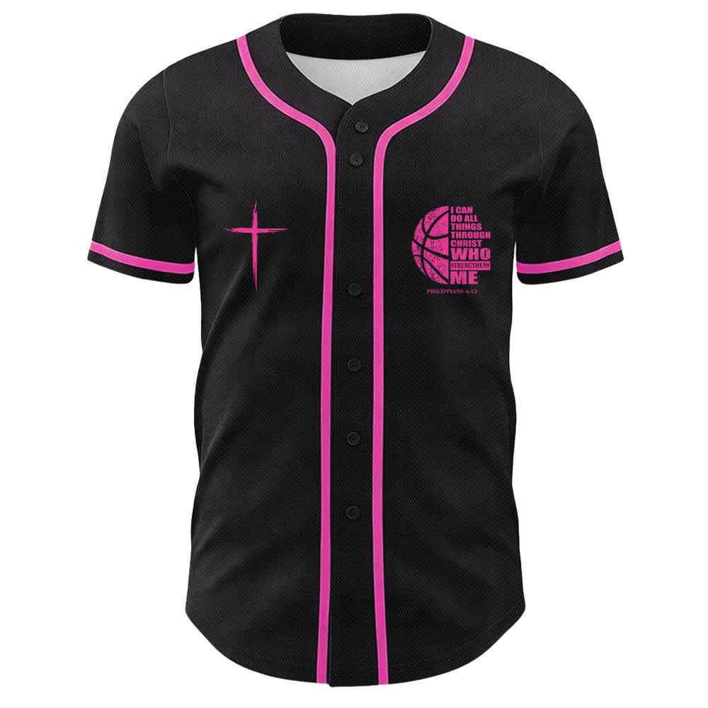 Christianartworkshop Basketball I Can Do All Things Through Christ Unisex Baseball Jersey - image 5