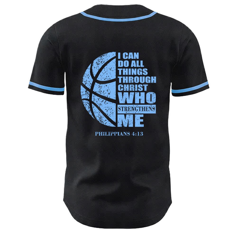 Christianartworkshop Basketball I Can Do All Things Through Christ Unisex Baseball Jersey - image 7