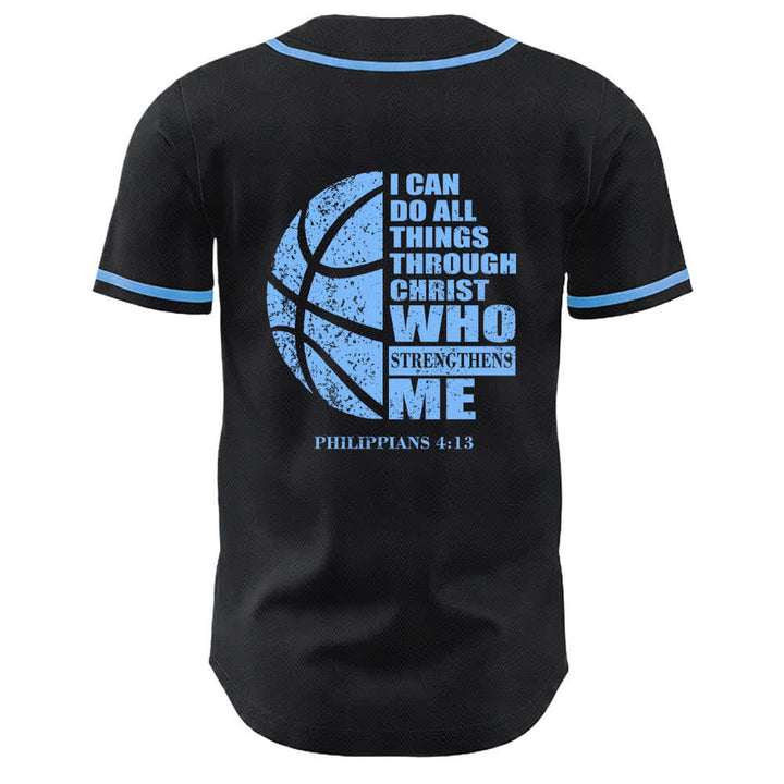 Christianartworkshop Basketball I Can Do All Things Through Christ Unisex Baseball Jersey - image 7