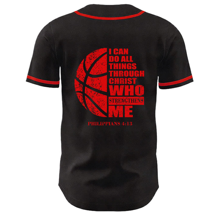 Christianartworkshop Basketball I Can Do All Things Through Christ Unisex Baseball Jersey - image 13