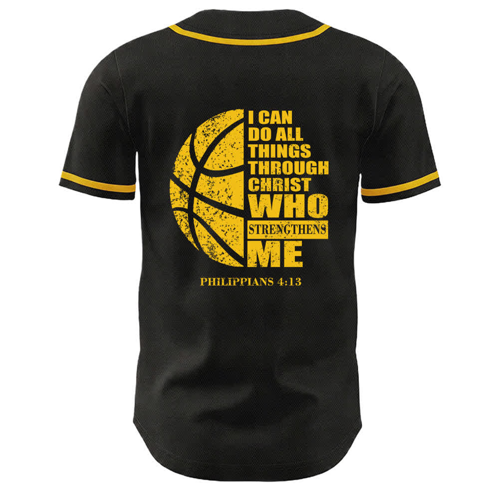 Christianartworkshop Basketball I Can Do All Things Through Christ Unisex Baseball Jersey - image 10