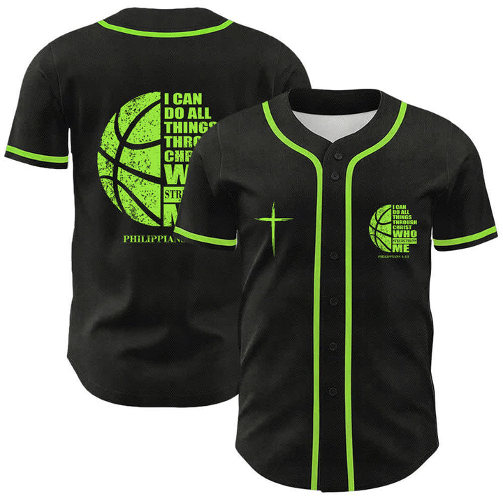 Christianartworkshop Basketball I Can Do All Things Through Christ Unisex Baseball Jersey - Light Green - 5XL - image 18