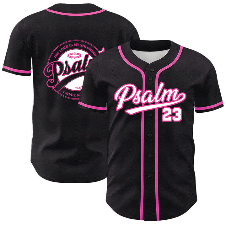 Christianartworkshop Psalm 23 The Lord Is My Shepherd Unisex Baseball Jersey - Pink - 5XL - image 0