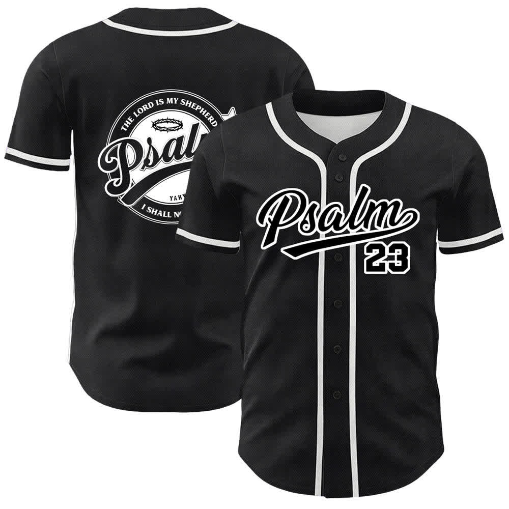 Christianartworkshop Psalm 23 The Lord Is My Shepherd Unisex Baseball Jersey - White - 5XL - image 9