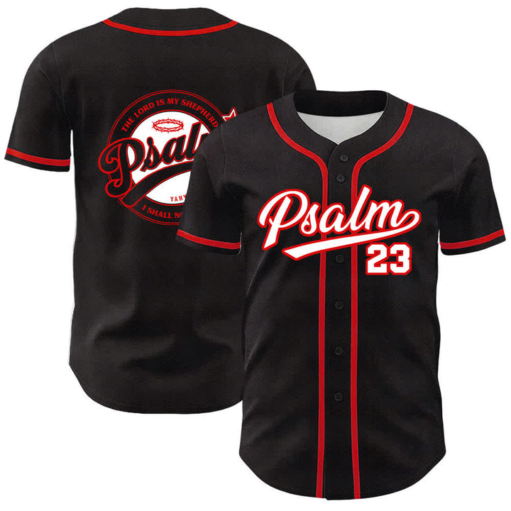 Christianartworkshop Psalm 23 The Lord Is My Shepherd Unisex Baseball Jersey - Red - 5XL - image 12