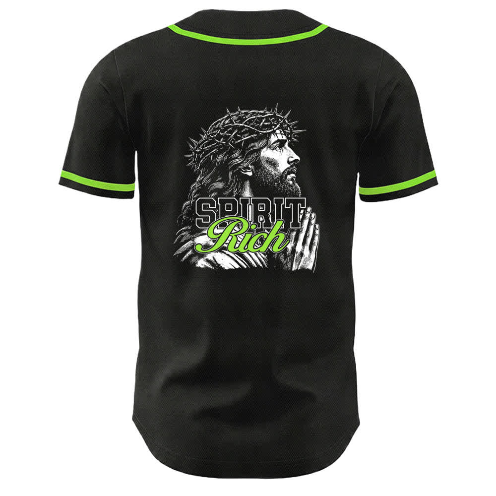 Christianartworkshop Jesus Spirit Rich Crown Of Thorns Portrait Unisex Baseball Jersey - image 16