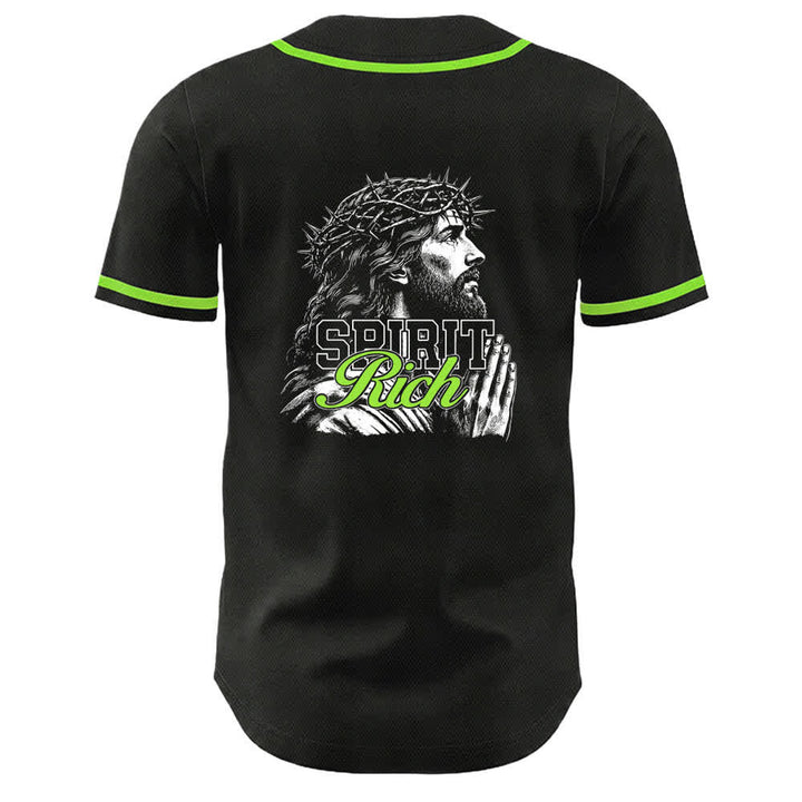 Christianartworkshop Jesus Spirit Rich Crown Of Thorns Portrait Unisex Baseball Jersey - image 16