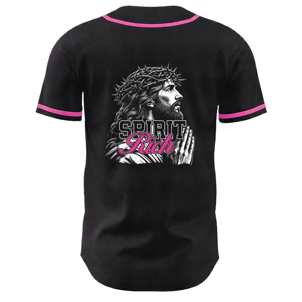 Christianartworkshop Jesus Spirit Rich Crown Of Thorns Portrait Unisex Baseball Jersey - image 22