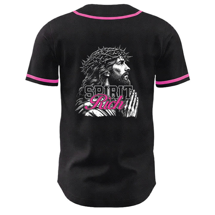 Christianartworkshop Jesus Spirit Rich Crown Of Thorns Portrait Unisex Baseball Jersey - image 22
