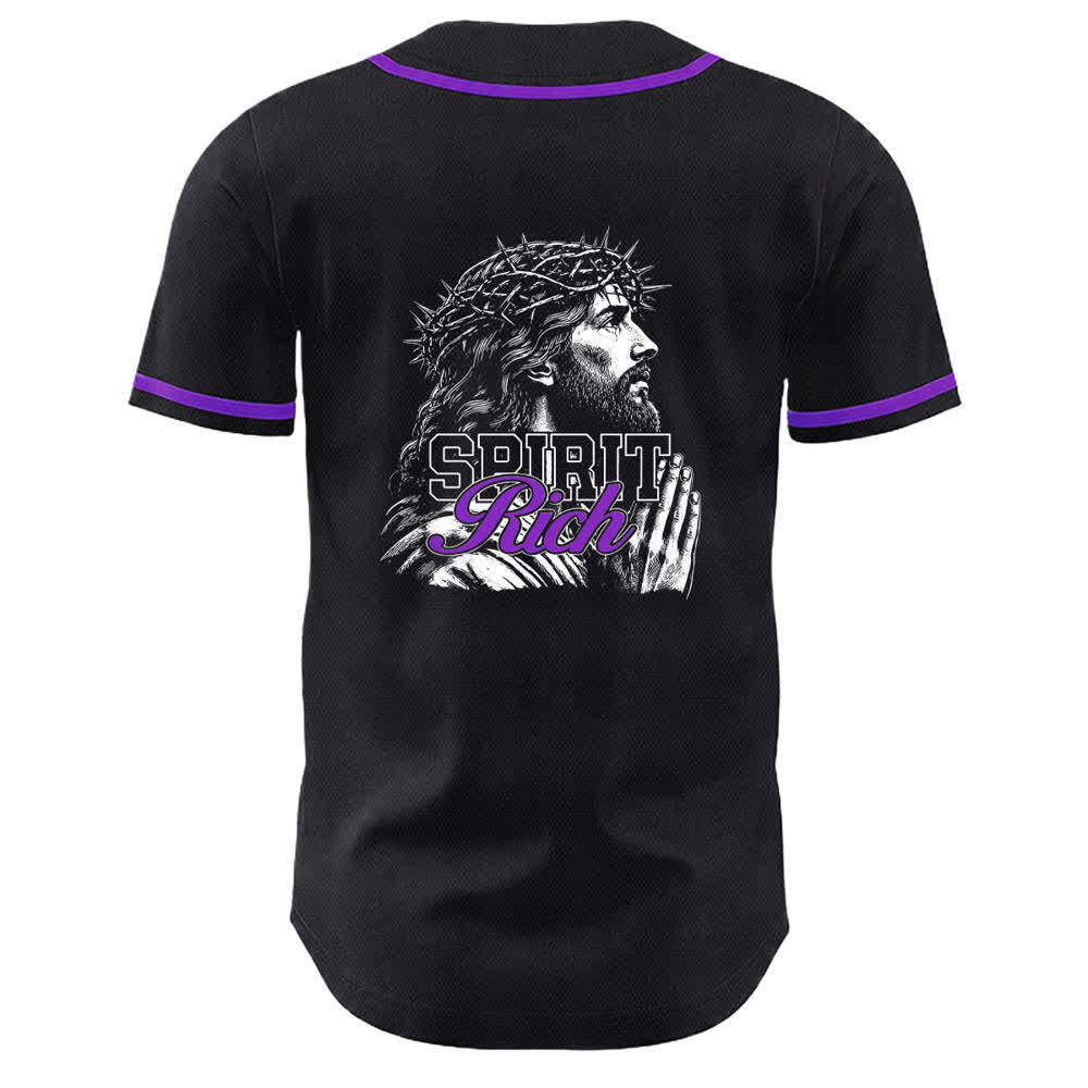 Christianartworkshop Jesus Spirit Rich Crown Of Thorns Portrait Unisex Baseball Jersey - image 19