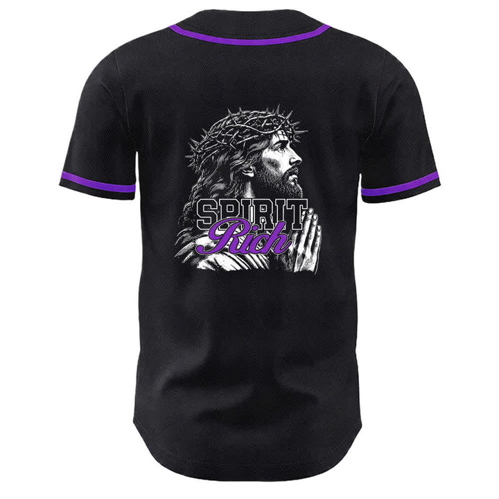 Christianartworkshop Jesus Spirit Rich Crown Of Thorns Portrait Unisex Baseball Jersey - image 19