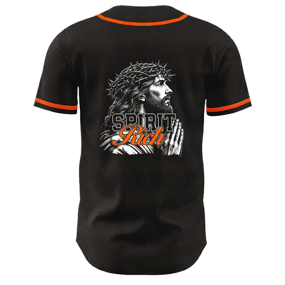 Christianartworkshop Jesus Spirit Rich Crown Of Thorns Portrait Unisex Baseball Jersey - image 13