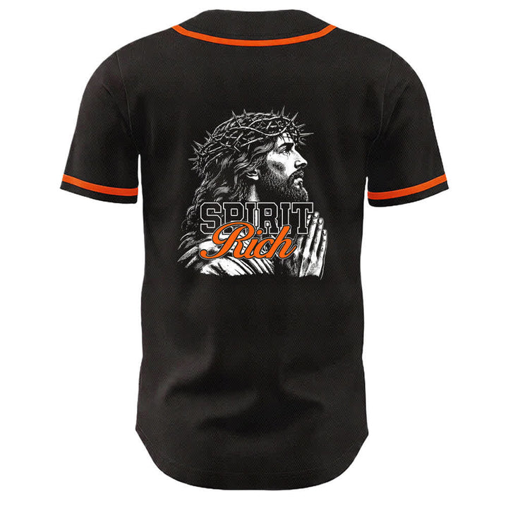 Christianartworkshop Jesus Spirit Rich Crown Of Thorns Portrait Unisex Baseball Jersey - image 13