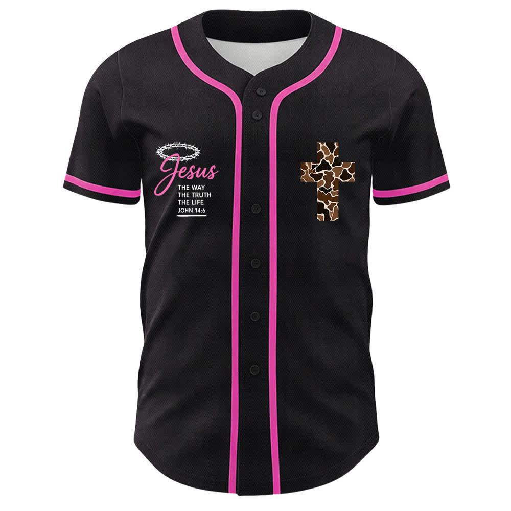 Christianartworkshop Leopard Print Cross I Can Do All Things Through Christ Unisex Baseball Jersey - image 23