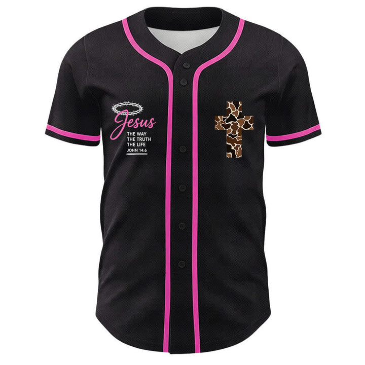 Christianartworkshop Leopard Print Cross I Can Do All Things Through Christ Unisex Baseball Jersey - image 23