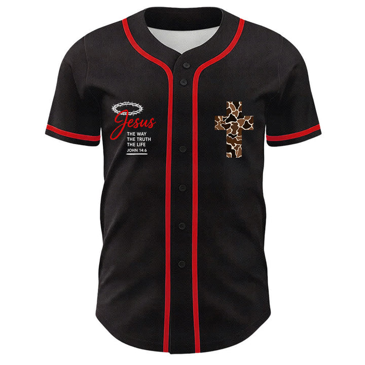 Christianartworkshop Leopard Print Cross I Can Do All Things Through Christ Unisex Baseball Jersey - image 8