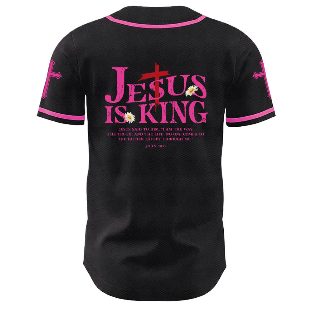 Christianartworkshop Jesus Is King John 14:6 3 Nails 1 Cross Unisex Baseball Jersey - image 22