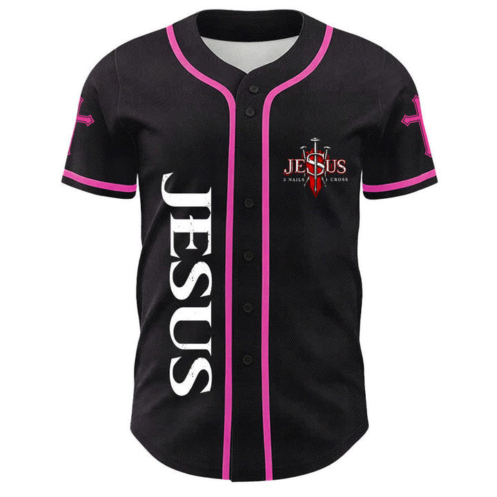 Christianartworkshop Jesus Is King John 14:6 3 Nails 1 Cross Unisex Baseball Jersey - image 23
