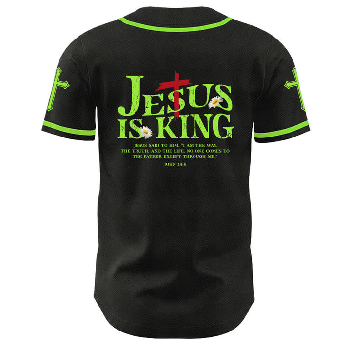 Christianartworkshop Jesus Is King John 14:6 3 Nails 1 Cross Unisex Baseball Jersey - image 16