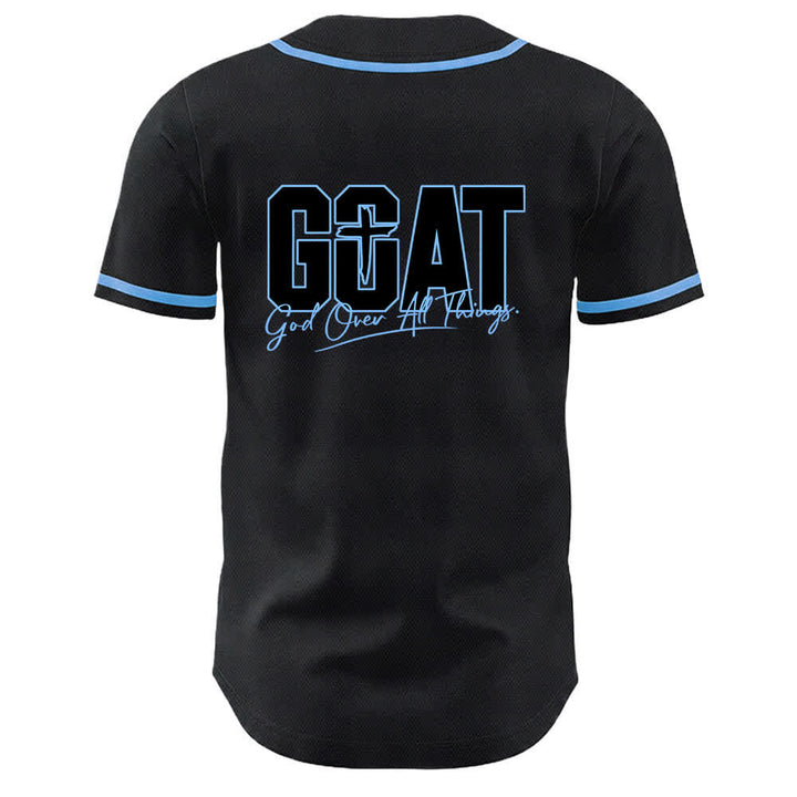 Christianartworkshop GOAT God Over All Things Simple Cross Unisex Baseball Jersey - image 13