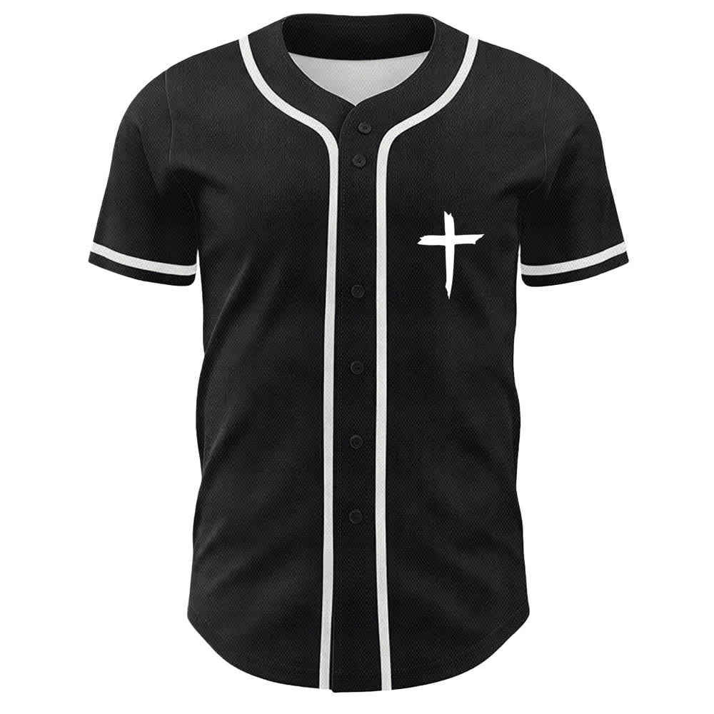 Christianartworkshop GOAT God Over All Things Simple Cross Unisex Baseball Jersey - image 5