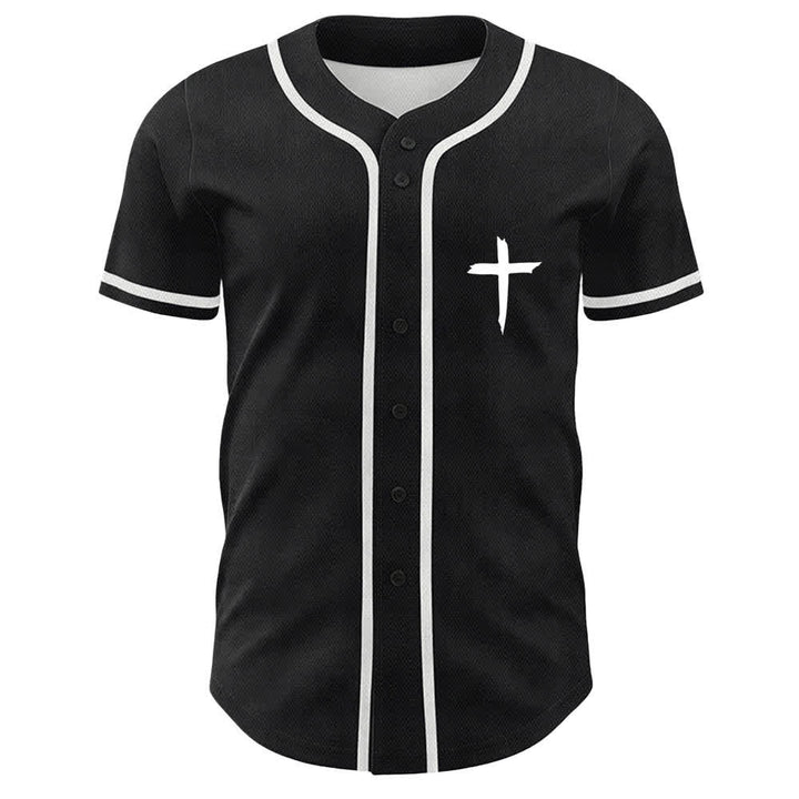 Christianartworkshop GOAT God Over All Things Simple Cross Unisex Baseball Jersey - image 5
