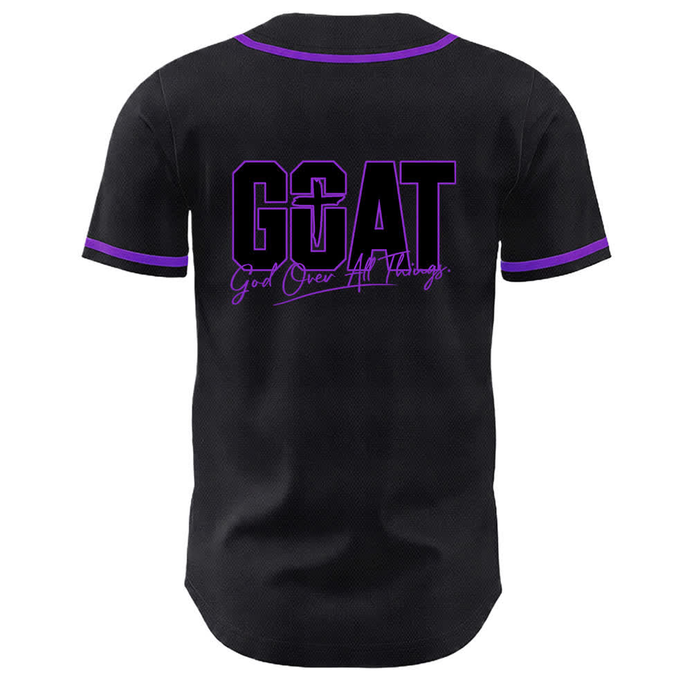 Christianartworkshop GOAT God Over All Things Simple Cross Unisex Baseball Jersey - image 19