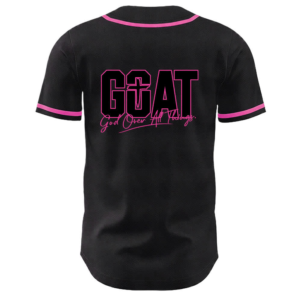 Christianartworkshop GOAT God Over All Things Simple Cross Unisex Baseball Jersey - image 22