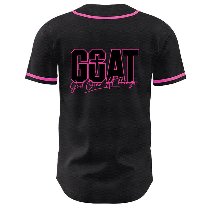 Christianartworkshop GOAT God Over All Things Simple Cross Unisex Baseball Jersey - image 22