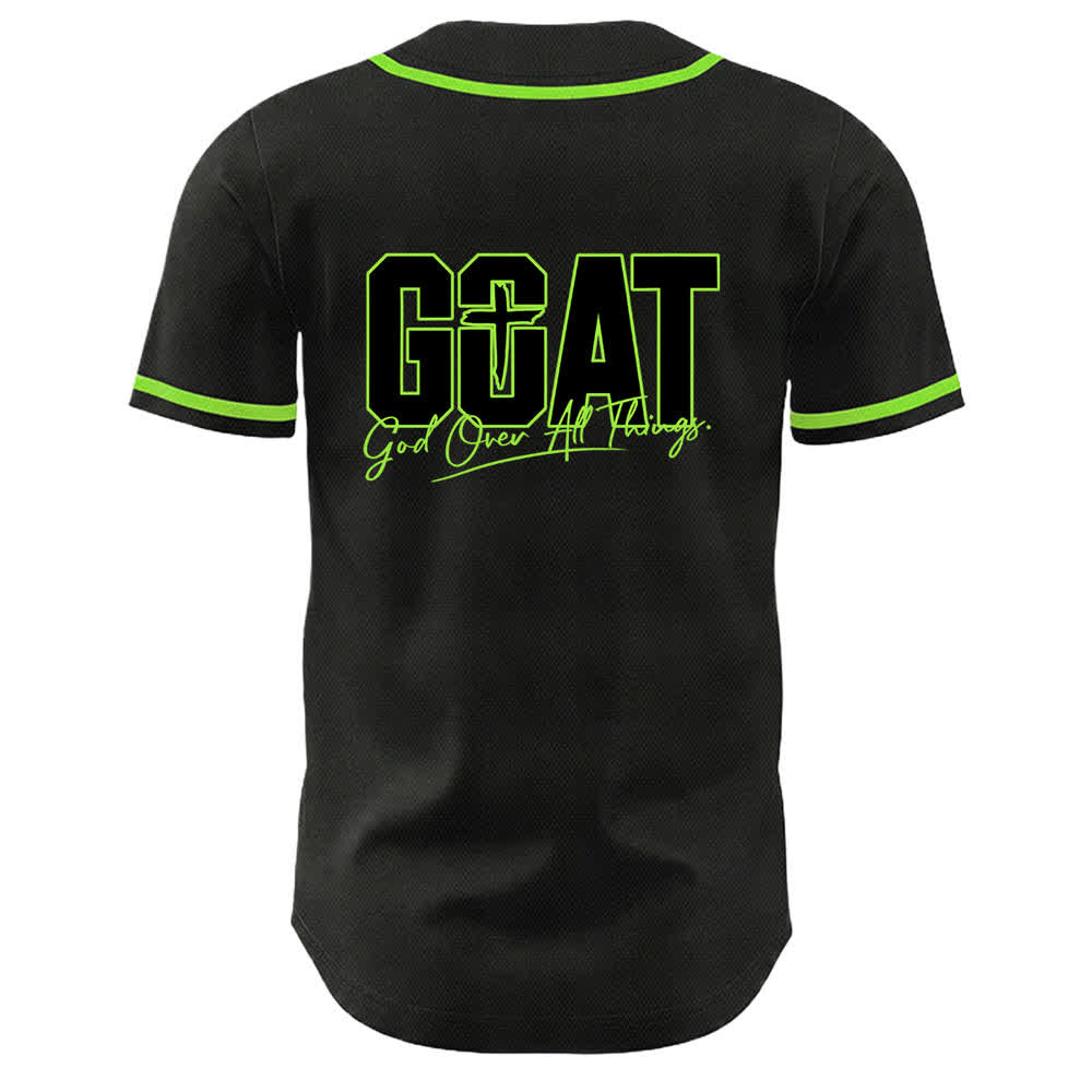 Christianartworkshop GOAT God Over All Things Simple Cross Unisex Baseball Jersey - image 16