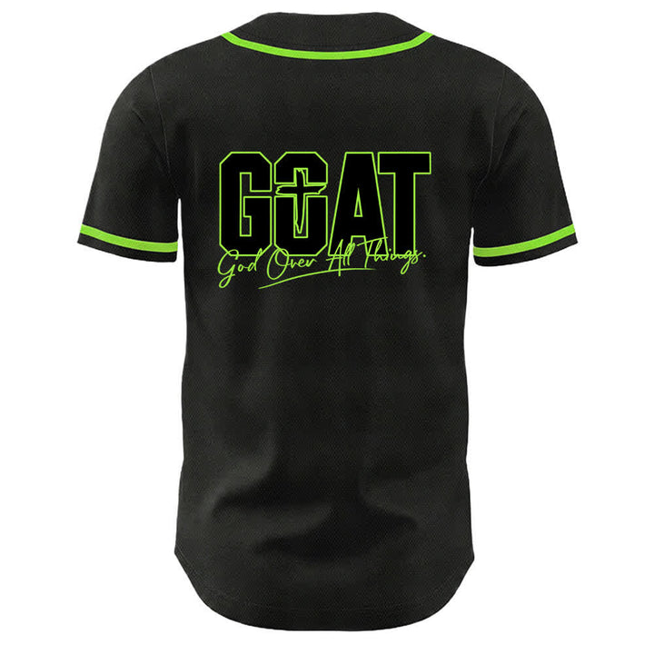 Christianartworkshop GOAT God Over All Things Simple Cross Unisex Baseball Jersey - image 16