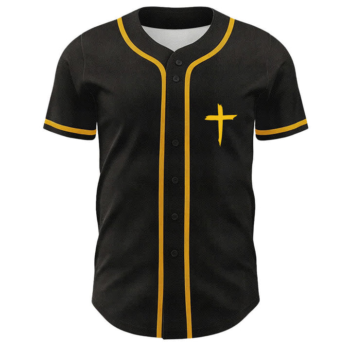 Christianartworkshop GOAT God Over All Things Simple Cross Unisex Baseball Jersey - image 2