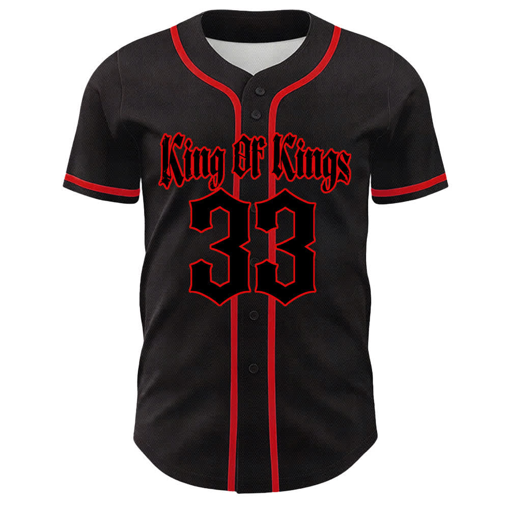 Christianartworkshop King Of Kings Number 33 Jesus Carrying Cross Unisex Baseball Jersey - image 7