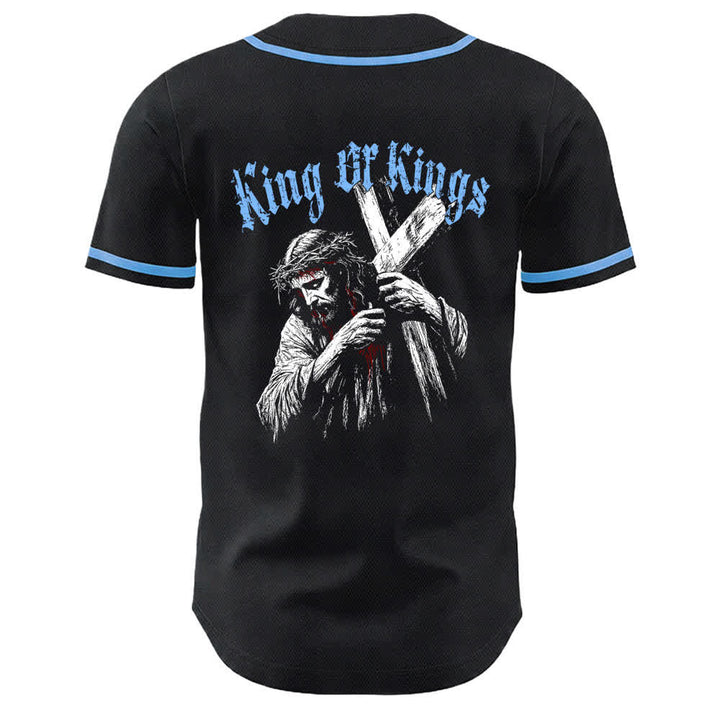 Christianartworkshop King Of Kings Number 33 Jesus Carrying Cross Unisex Baseball Jersey - image 14