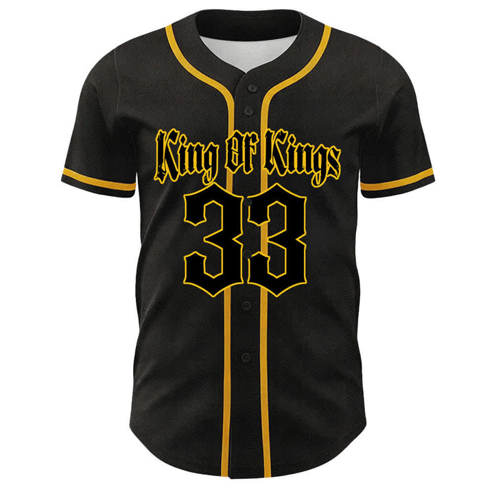 Christianartworkshop King Of Kings Number 33 Jesus Carrying Cross Unisex Baseball Jersey - image 1