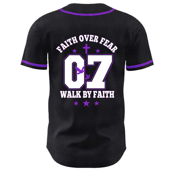 Christianartworkshop Faith Over Fear Walk By Fear Number 07 Dove Cross Unisex Baseball Jersey - image 20