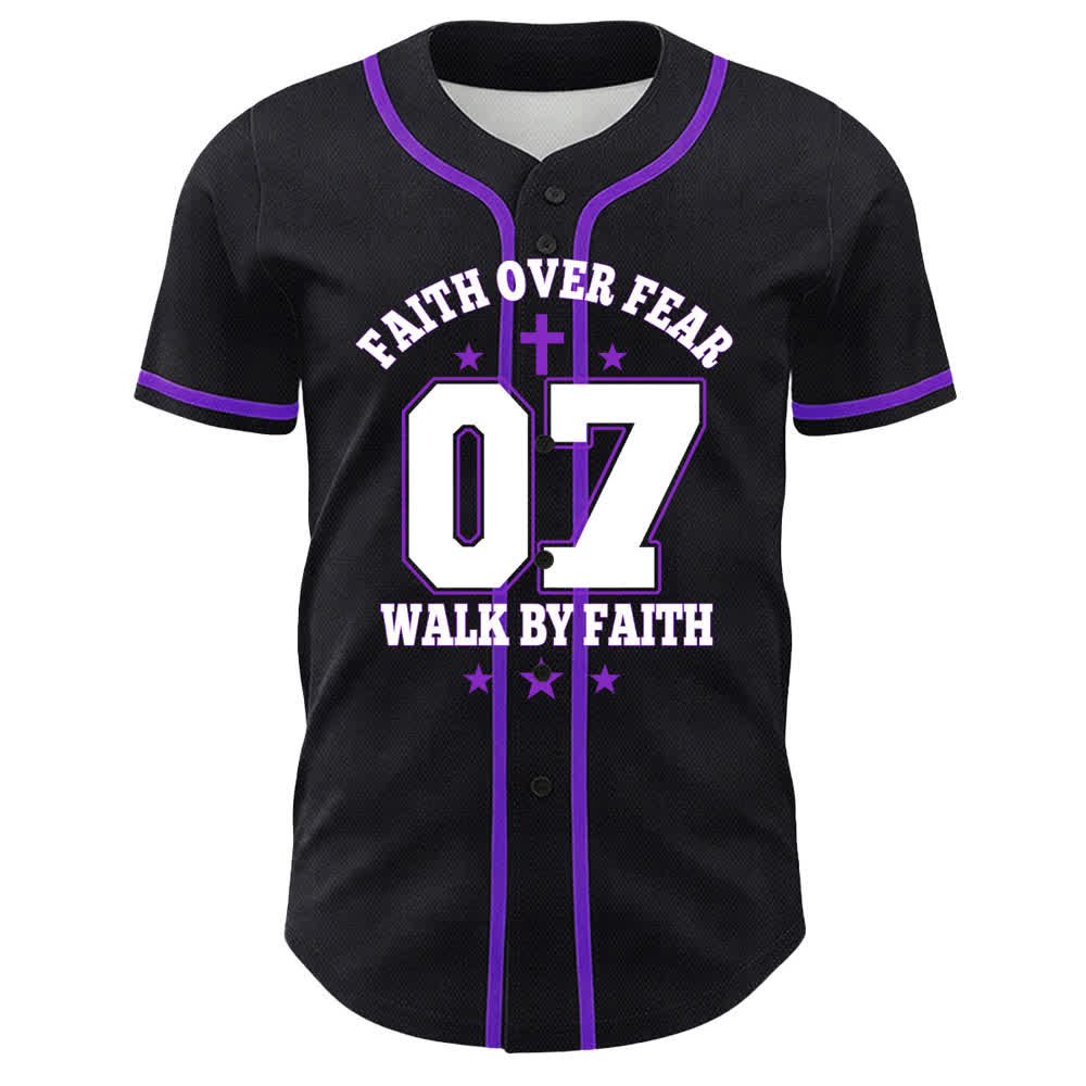 Christianartworkshop Faith Over Fear Walk By Fear Number 07 Dove Cross Unisex Baseball Jersey - image 19