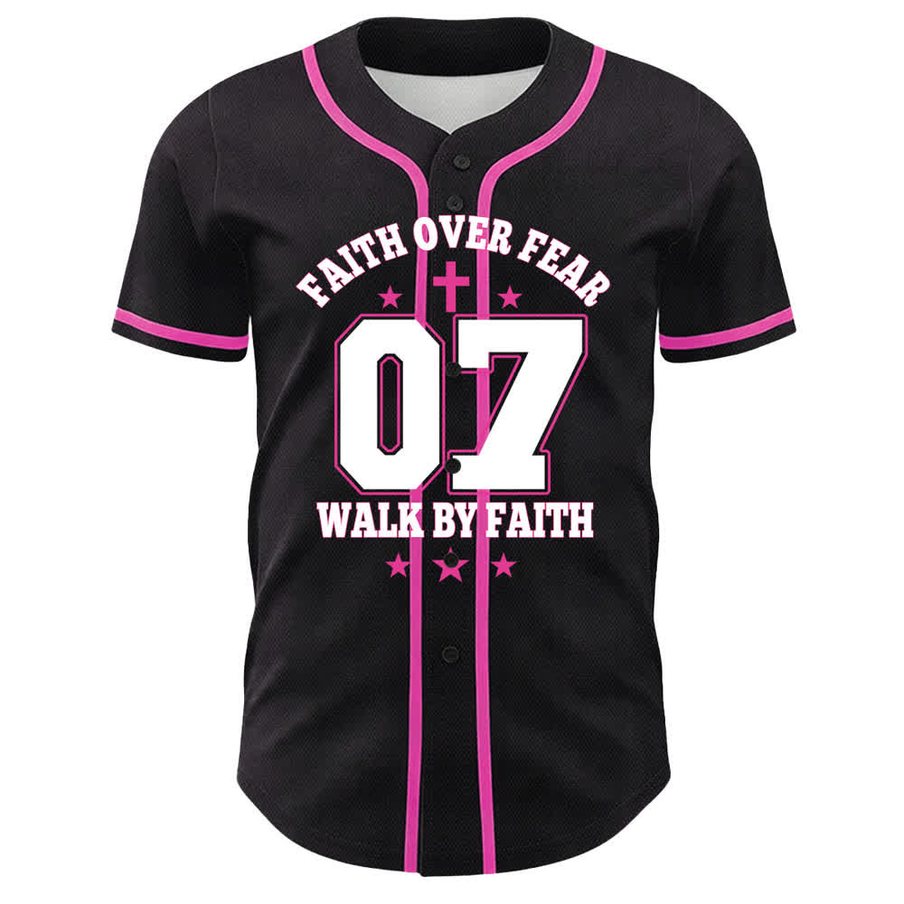 Christianartworkshop Faith Over Fear Walk By Fear Number 07 Dove Cross Unisex Baseball Jersey - image 22
