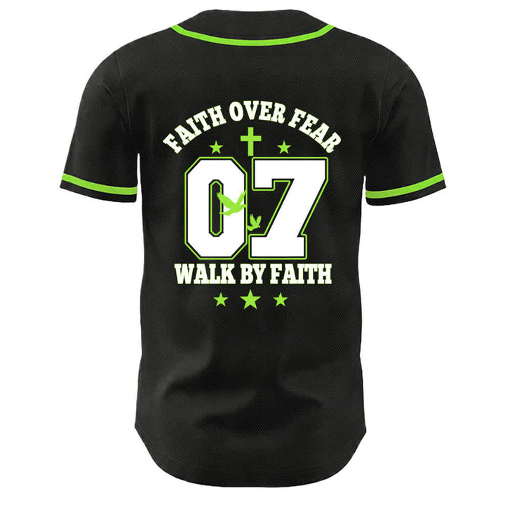 Christianartworkshop Faith Over Fear Walk By Fear Number 07 Dove Cross Unisex Baseball Jersey - image 17