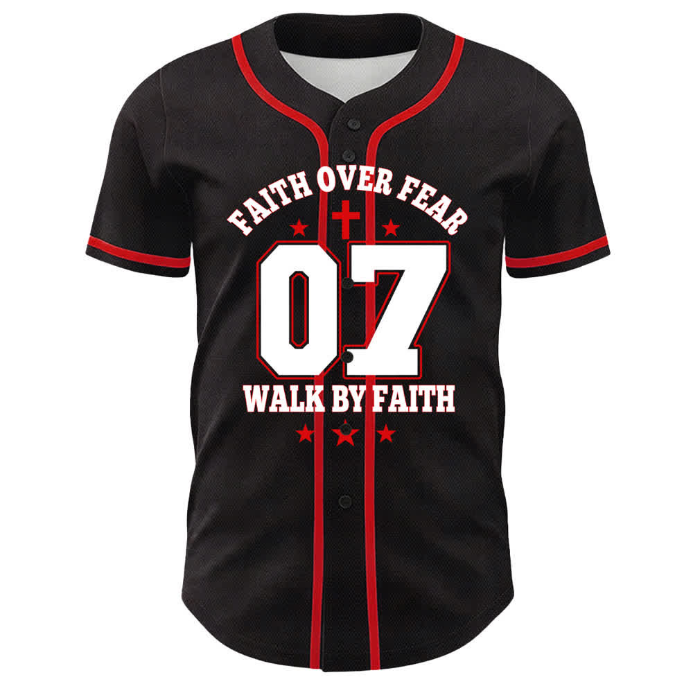Christianartworkshop Faith Over Fear Walk By Fear Number 07 Dove Cross Unisex Baseball Jersey - image 7