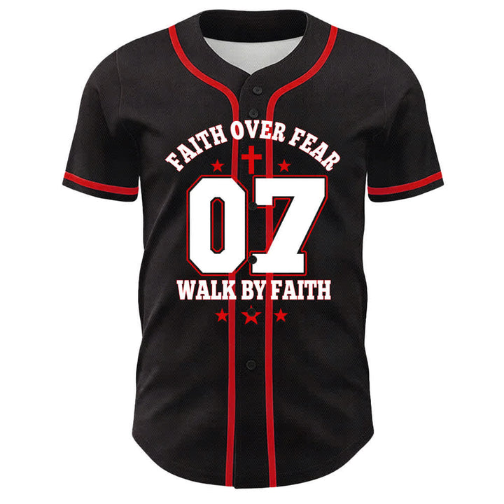 Christianartworkshop Faith Over Fear Walk By Fear Number 07 Dove Cross Unisex Baseball Jersey - image 7