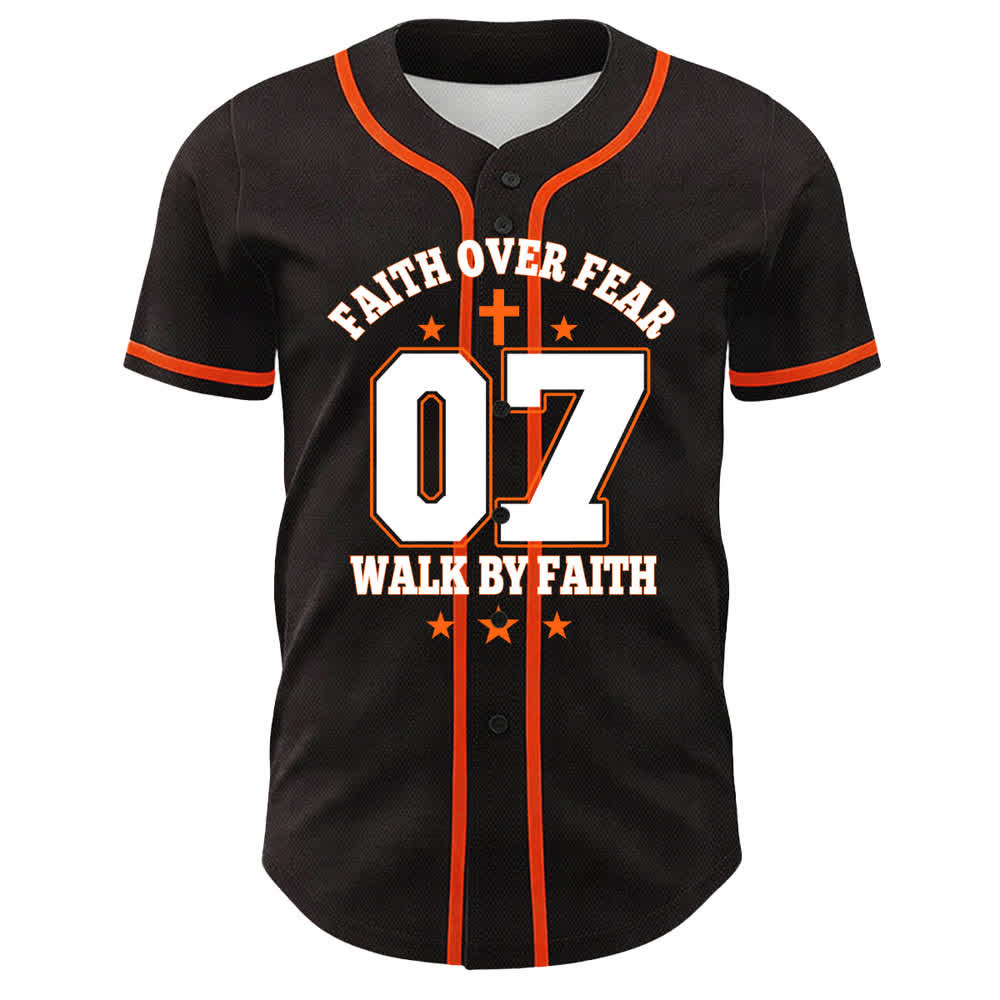 Christianartworkshop Faith Over Fear Walk By Fear Number 07 Dove Cross Unisex Baseball Jersey - image 10