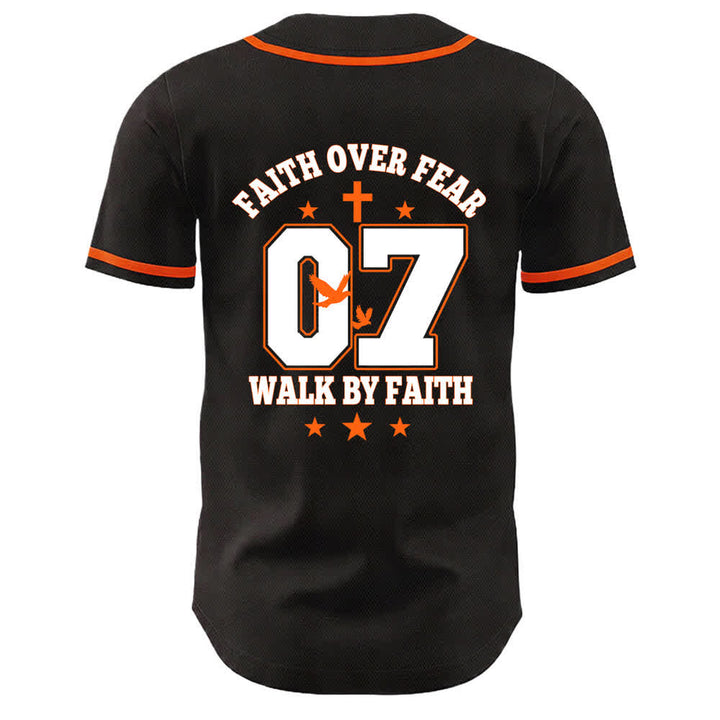 Christianartworkshop Faith Over Fear Walk By Fear Number 07 Dove Cross Unisex Baseball Jersey - image 11