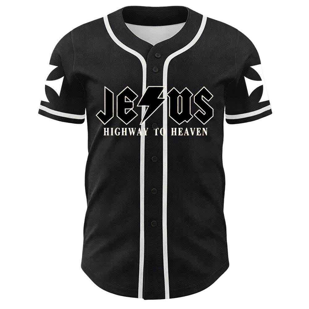 Christianartworkshop Jesus Highway To Heaven Lion Of Judah Unisex Baseball Jersey - image 5