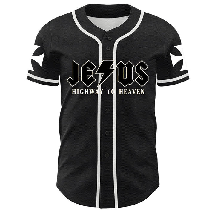 Christianartworkshop Jesus Highway To Heaven Lion Of Judah Unisex Baseball Jersey - image 5