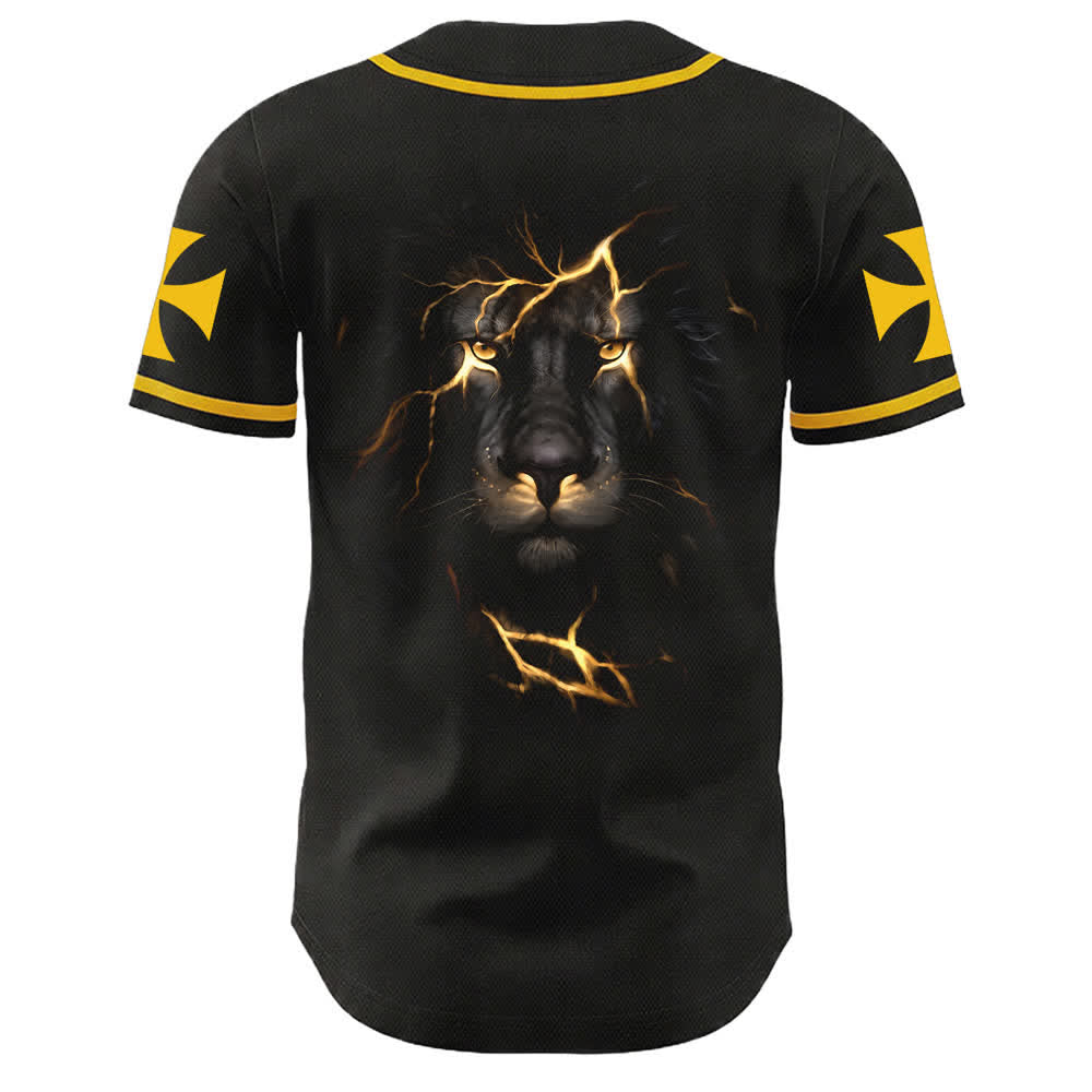 Christianartworkshop Jesus Highway To Heaven Lion Of Judah Unisex Baseball Jersey - image 1