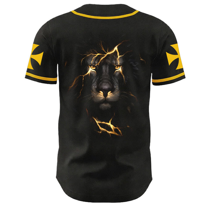 Christianartworkshop Jesus Highway To Heaven Lion Of Judah Unisex Baseball Jersey - image 1