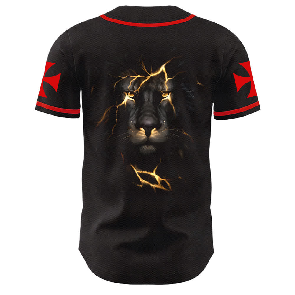 Christianartworkshop Jesus Highway To Heaven Lion Of Judah Unisex Baseball Jersey - image 7
